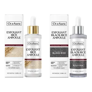 Rice Exfoliating Essence 100ML with Niacinamide and Hyaluronic Acid, Moisturizing Face Serum Suitable for All Skin Types, Gentle Exfoliation Product