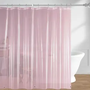 downluxe Waterproof Bathroom Shower Curtain Liner, PEVA Plastic Shower Liner , 72" x 72" , Multi-color