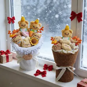 Adorable Plush Floral Bouquet, Unique Valentine’s Gift Idea, Creative Birthday Gifts, Perfect for Special Occasions, Unique Craftsmanship