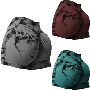 Women Workout Shorts 3.6" Scrunch Shorts Seamless High Waisted Contour Gym Yoga Biker Shorts