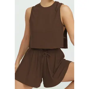 Simi Side Strap Tank - Chocolate