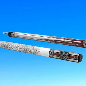 EVO FREEDOM POOL CUE - CRIMSON FLAME - WHITE LEATHER WRAP