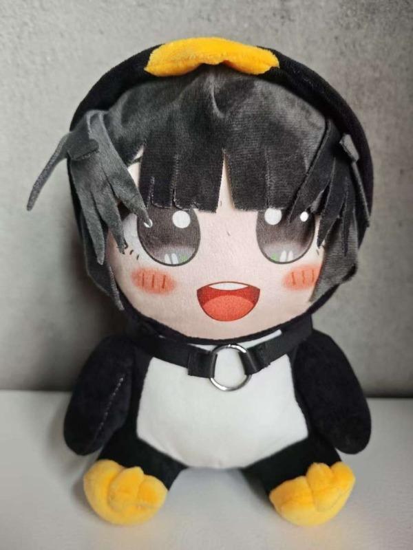 23cm Kawaii Stuffed Penguin Plush - Super Soft Fluffy, Anime Girl Design, Soft Fabric, Fluffy Texture, Cute Look, Cuddly Kawaii Doll, Ideal for Girls' Gifts, Anime Themed Room Decor Collectibles
