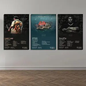Full Set Set of 3 Rod Wave Album Cover Poster,Framed Poster, Rapper Posters,birthday gift, Hip Hop Poster,Album Cover Print Wall Art, Music Poster gifts boyfriend