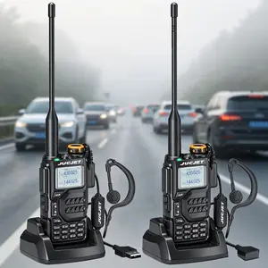 Upgrade Outdoor Work Gear: Heavy Duty Two Way Radios with Headsets, Clear Sound Long Range Walkie Talkies for Construction & Team Work, Ready to Ship