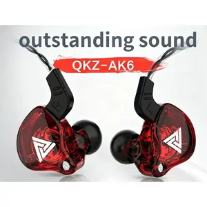 AK6 Wired Earbuds with Microphone, 8D HiFi Sound, Sweatproof, Low Latency for Gaming, Works with PS4/PS5/Xbox