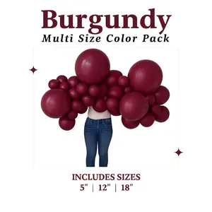 Burgundy Balloon Pack with Optional Add-Ons