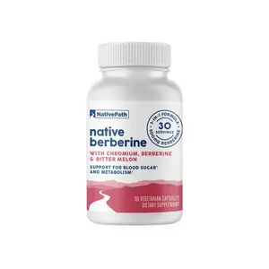 NativePath Native Berberine HCl 3-in-1 Complex with Chromium & Bitter Melon Extract - 500mg Premium Metabolic Support - 60 Capsules