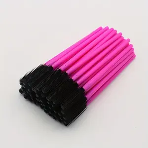 20pcs Silicone Eyelash Brush Mascara Wands Applicator Eyebrow Comb Rod Spoolies Brushes Lash Extension Supplies Makeup Tools