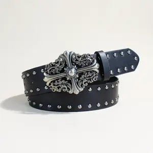 The new Y2K rivet punk wide belt, suitable for women, is a fashionable and versatile retro belt, perfect for trendy girls