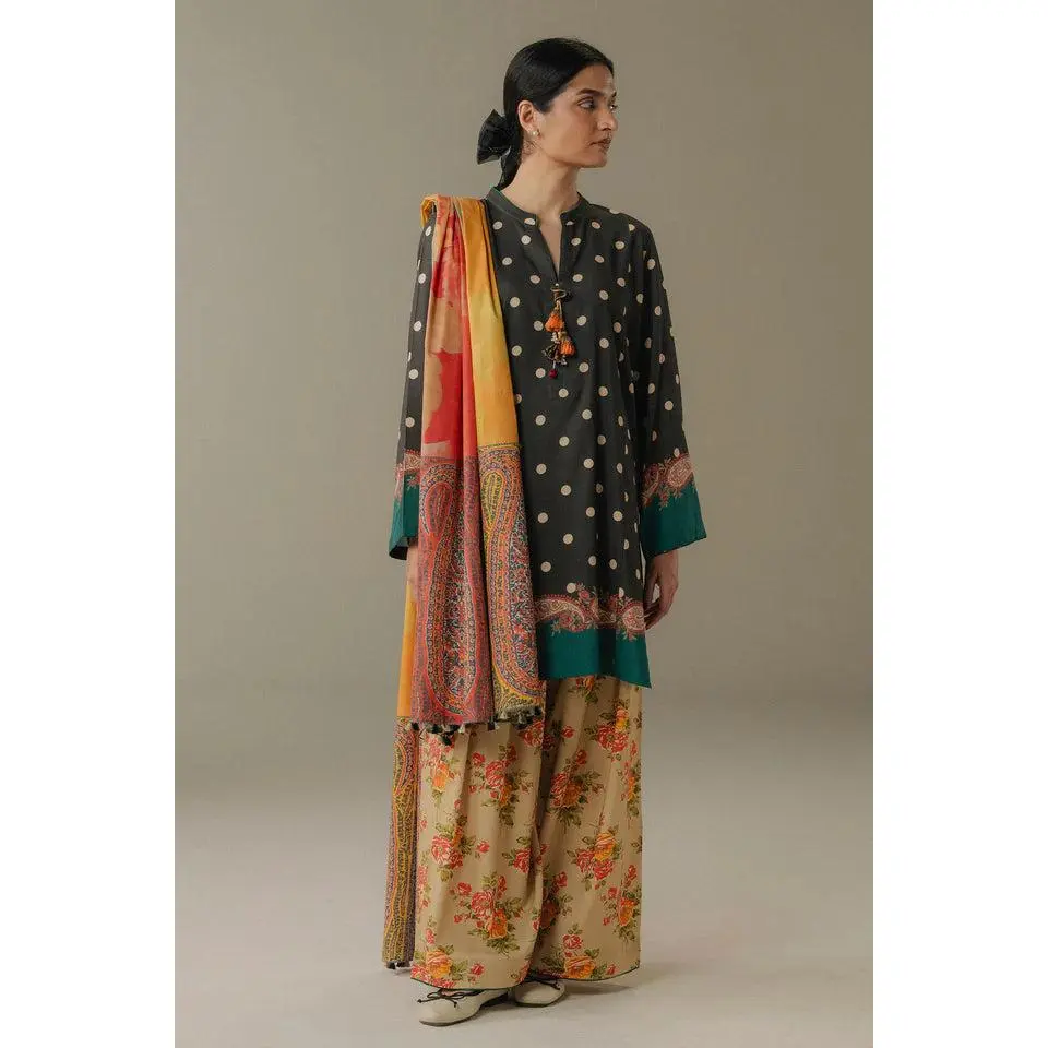 Zara Shahjahan - Coco-3A Paper Moon Three Piece Linen