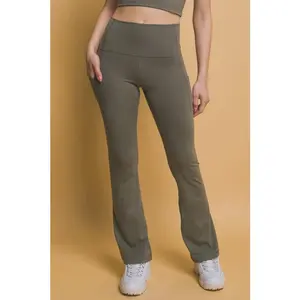 Love Tree High Waist Flare Active Leggings with Side Pockets