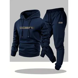 Men's two-piece set, casual round neck long sleeved hooded sweatshirt and sports pants set, suitable for winter and autumn, sports clothing set, sweater hooded sweatshirt, sweatshirt, sports pants, hooded sweatshirt, jogging pants, sweatshirt, pants, hood