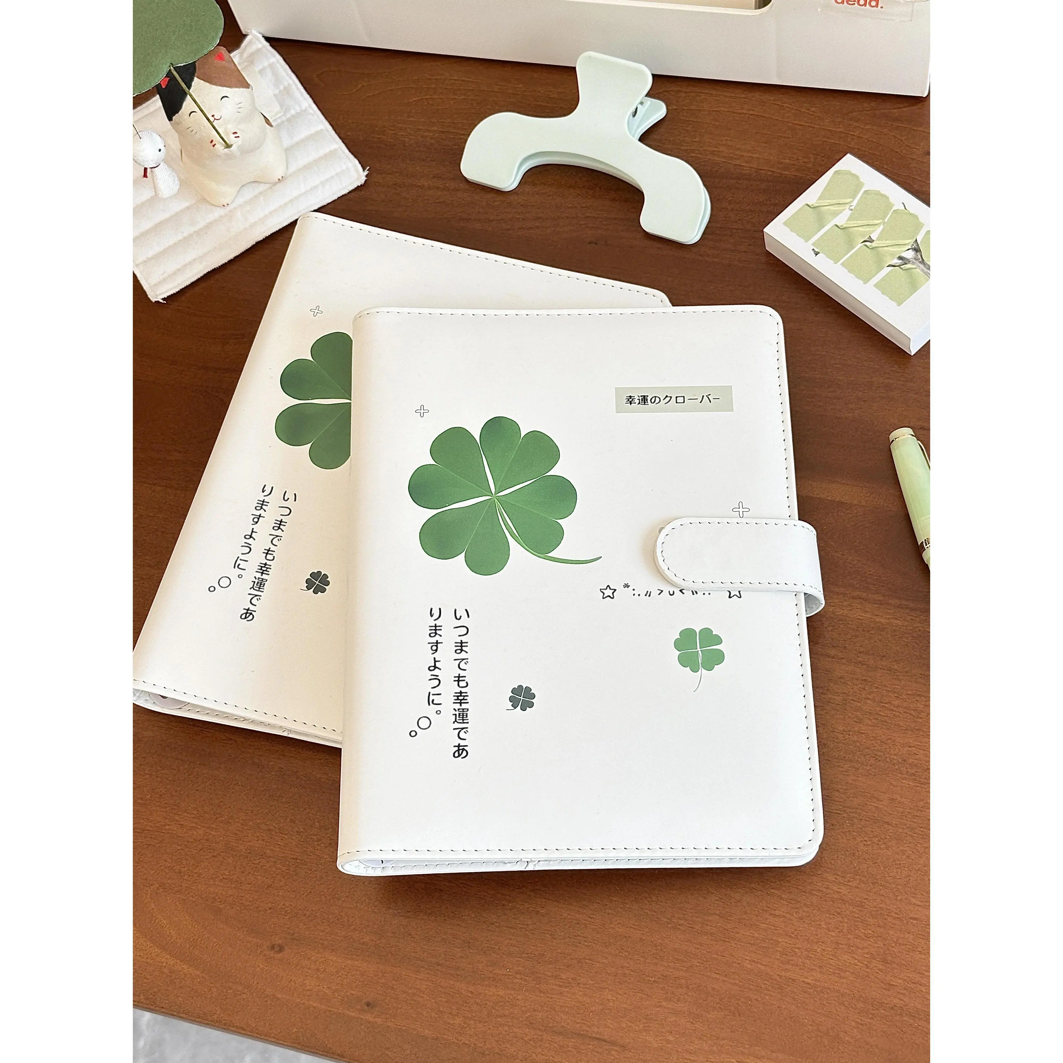 Lucky Clover Photo Card Binder Kpop A5 Cards Collect Book PU Leather Photocard Holder 3inch Idol Photo Album A5