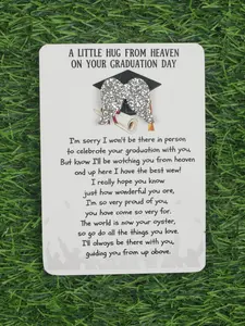 1pc Graduation Gift for Him/her, 2026 Graduation Season Pocket Hugs,Inspirational Card, Heartfelt Message, Heaven Sent Gift, Interactive Gifts For Classmates, High School Student Gift, Son/daughter Blessing Gift