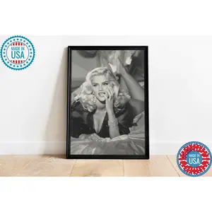 Anna Nicole Smith Guess Poster, Black and White Fashion, Feminist Poster, Celebrity Model Print, Black and White Wall Decor