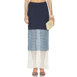 AZULU Topanga Skirt in Blue Stripe