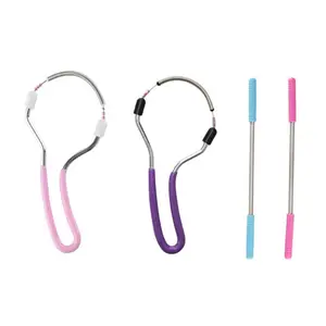 4PCS Facial Hair Remover Spring, Face Hair Removal Tools with Handle for Women & Men, Threading Epilator for Chin, Upper Lip, Cheeks, Peach Fuzz (Random Color)