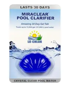 Lo-Chlor Miraclear Pool Clarifier - 30 Days Crystal Clear Water, 1.4 Oz Tablet