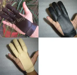 TRADITIONAL ARCHERY SHOOTING LEATHER GLOVE TOP QUALITY GLOVE 100% REAL LEATHER
