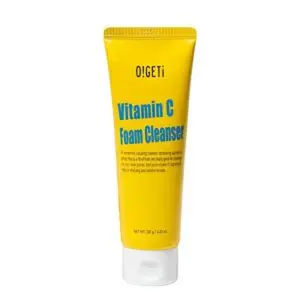 O!GETi Vitamin C Foam Cleanser | Foaming Facial Cleanser, Perfect Pore Cleansing Foam, Face Wash for Dry & Sensitive Skin, Comfort Moisture Control & Minimizing Pores, Korean Skin Care, Facial Wash Paraben-free, 4.23 Oz (120g) Skin Repair Facial Cleansing