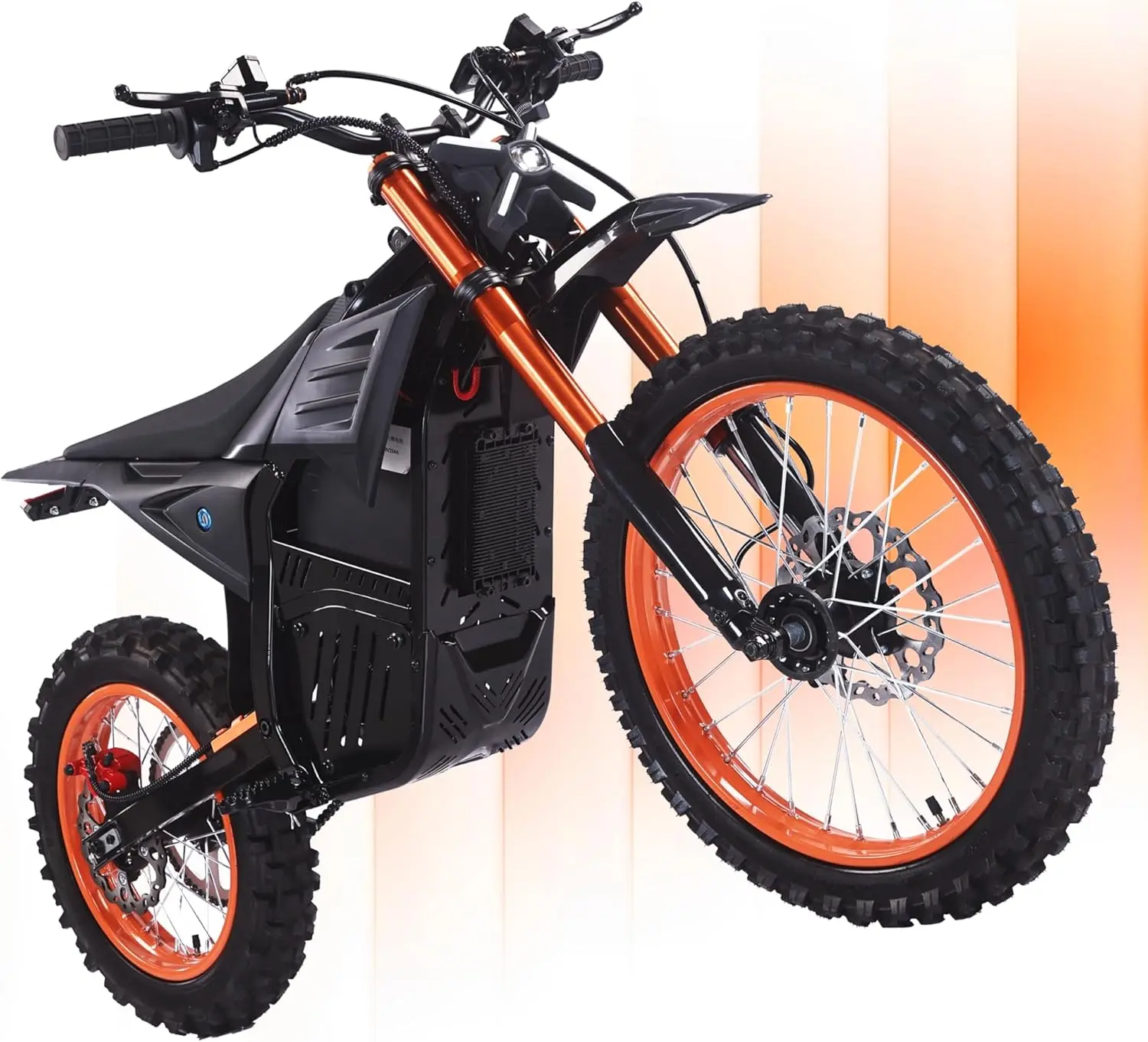 ET-3 Electric Dirt Bike, 72V 22.5Ah Removable Battery, Off-Road Tires, 5000W Peak Mid-Drive Motor, Dual Hydraulic Brakes & Suspension for Teens Adults