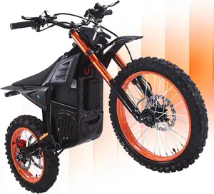 ET-3 Electric Dirt Bike, 72V 22.5Ah Removable Battery, Off-Road Tires, 5000W Peak Mid-Drive Motor, Dual Hydraulic Brakes & Suspension for Teens Adults