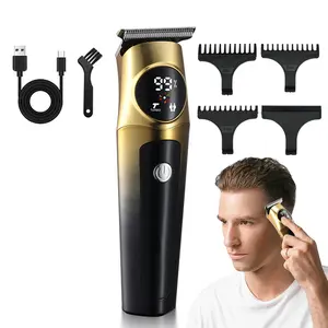 Men's Hair Clipper & Trimmer Set with LCD Display, Cordless Rechargeable Clippers, USB Fade Clipper, Wireless Shaver, Beard Trimmer, Cordless Beard Trimmer, Perfect Gift for Father's Day, Birthday, Christmas