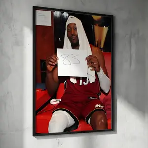 Bam Adebayo "83" Record Poster – Miami Heat History Wall Art, NBA Locker Room Celebration Print, Motivational Basketball Decor for Fans