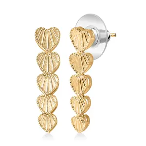 Heart Earrings in 18K Yellow Gold Plated Bronze