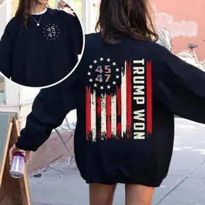 Trum Won Again 2024 Hoodie, Trum 47th President Sweatshirt, MAGA Outfit, Hunting Season T-Shirt, Gift For Beer Lover, Hunting