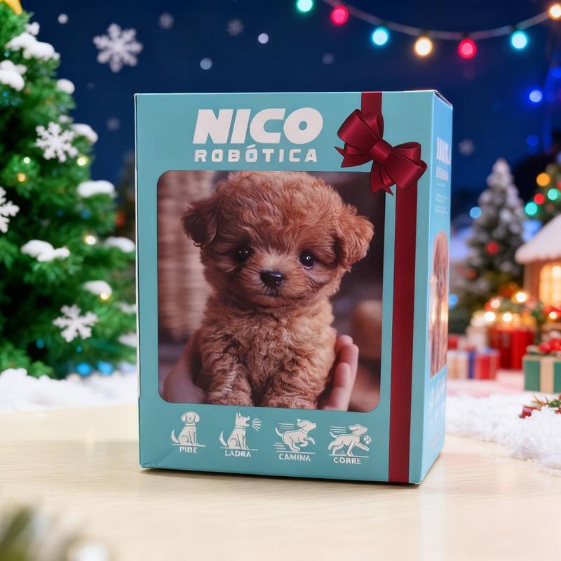 NICO ROBÓTICA 2025 Interactive Robotic Puppy CN10916319 Battery Powered with AA Batteries Standing Running Walking Barking & Playful Behaviors Smart Dog Surprised Christmas Gift cat  teddy  bear  zoo boom  bag toy  golden  freddy mighty  miner  deck