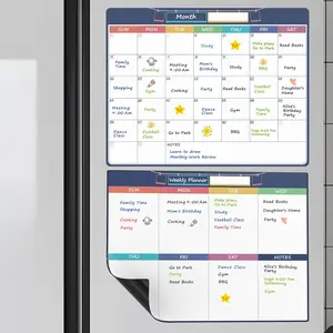 MaxGear Magnetic Dry Erase Calendar for Refrigerator, 11"x14" Monthly and Weekly Calendar Whiteboard for Fridge Magnet Board Erasable Fridge Planner Whiteboard, Chore Schedule for Adults, to do List
