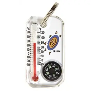 212 MAIN Sun Therm-O-Compass Hanging Home Decor, 2in Size, Dual-Use Design with Built-in Compass, Wind Chill Chart Feature