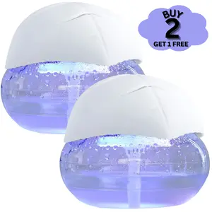 2 Packs Air Purifiers with LED Lights for Bedroom, Humidifier Room Appliances, Water Filter Air Purifier for Home, Aroma Diffuser with LED Light