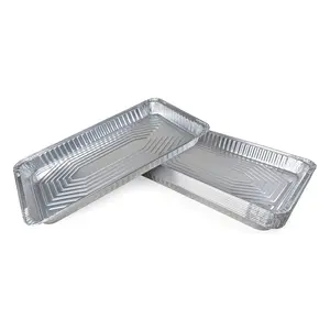 IDL Packaging Full Size Aluminum Steam Table Pans - Shallow, 21" x 13" x 1.5" (pack of 10) - Disposable Foil Pan for Grilling, Roasting, BBQ, Cooking, Baking, Freezing