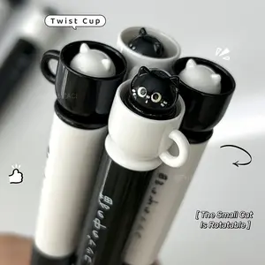 Creative Rotating Core Pocket Pen Set, Fun Animal Design Quick-Dry Ink Pens, Ideal for Learning & Office Use, Pack of 4/8 Pieces