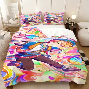 Tsukasa Tenma classic bed three-piece set, elegant printing including quilt cover double pillowcase, Christmas and New Year gifts intimate, dormitory bed and breakfast soft, film and television fans, animation fans collection gifts.