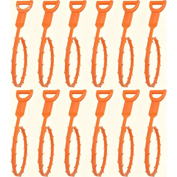 12-Pack 19.6-Inch Durable Plastic Drain Snake Tools, 12-Pack of 19.6-Inch Plastic Drain Cleaner Tools for Unclog Sink, Bathtub, Sewers, Reusable Bendable Easy-Use Bathroom Hair Removal Gadget