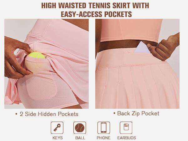 PINSPARK Pleated Tennis Skirts for Women with Short Pockets,High Waisted Athletic Golf Skort,Workout Pickleball Mini Skirt,Back-to-School Clothing springtok PINSPARK Pleated Tennis Skirts for Women with Short Pockets,High Waisted Athletic Golf Skort,Workout Pickleball Mini Skirt,Back-to-School Clothing springtok