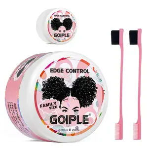 4 Counts Natural Edge Control Wax Gel for Women Strong Hold, Non-Greasy, No Flaking or White Residue, Smooths Edges Organic (Strawberry Scent)