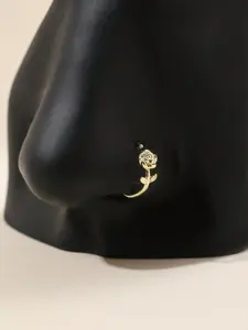 Women's Oxidized Zircon Nose Ring Copper Round Cartilage Piercings Ear Piercing Jewelry, Geometric Design, Soft Comfortable Body Accessory, All Seasons, Vintage Body Jewelry
