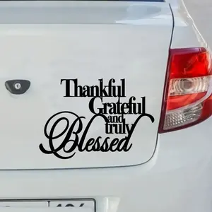 Thankful Blessing Car Sticker, Suitable for Laptop, Water Bottle, Phone, Car, Artwork, Windows, Walls, Cups, Blessed, Gratitude Theme