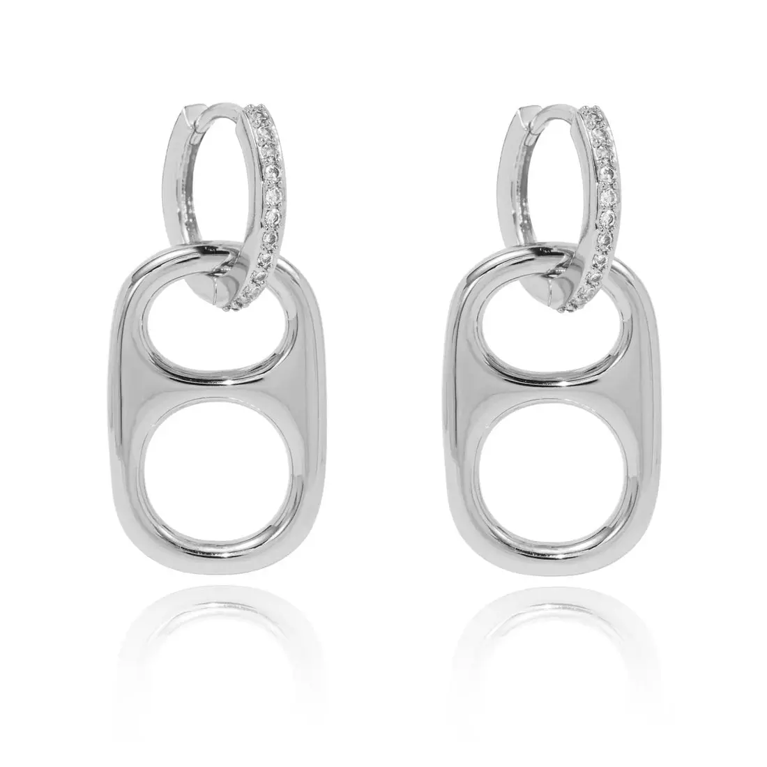 Basic Betty Silver Huggie Earrings