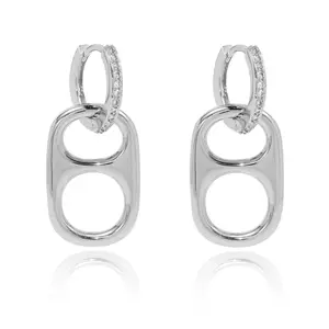 Basic Betty Silver Huggie Earrings