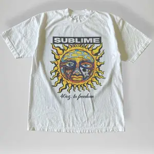 Vintage Style 00s Sublime Sun Mushroom Skull Graphic T Shirt