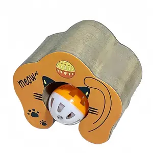 Magnetic Cat Scratching Board with Ball,Cat Toys,1 Count Interactive Scratch Pad,Cat Scratcher for Grinding Claw,Furniture Protector, Retractable Kitten Toy,Gift for Cat Lovers & Family,Christmas & New Year Present