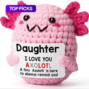 Crochet Axolotl Doll, Cute Axolotl Doll with Greeting Card, Birthday Gift for Daughter, Teenager Gift, Party Favors for Girls #TOP PICKS