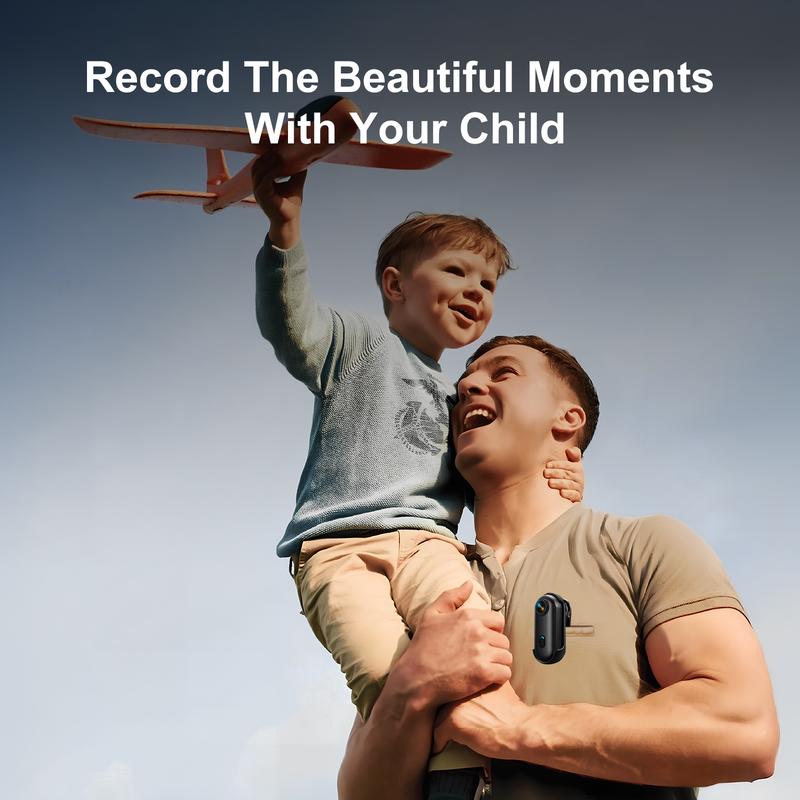 NUISK 4K Mini Body Camera with 110° Wide Angle IPX7 Waterproof 128GB Storage Wi-Fi App Control for Work Travel Fishing Pet Walking 4K/30fps Resolution