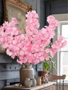 Artificial Cherry Blossom Branches – Faux Floral Stems for Tall Vase, Wedding, Party, and Home Decor